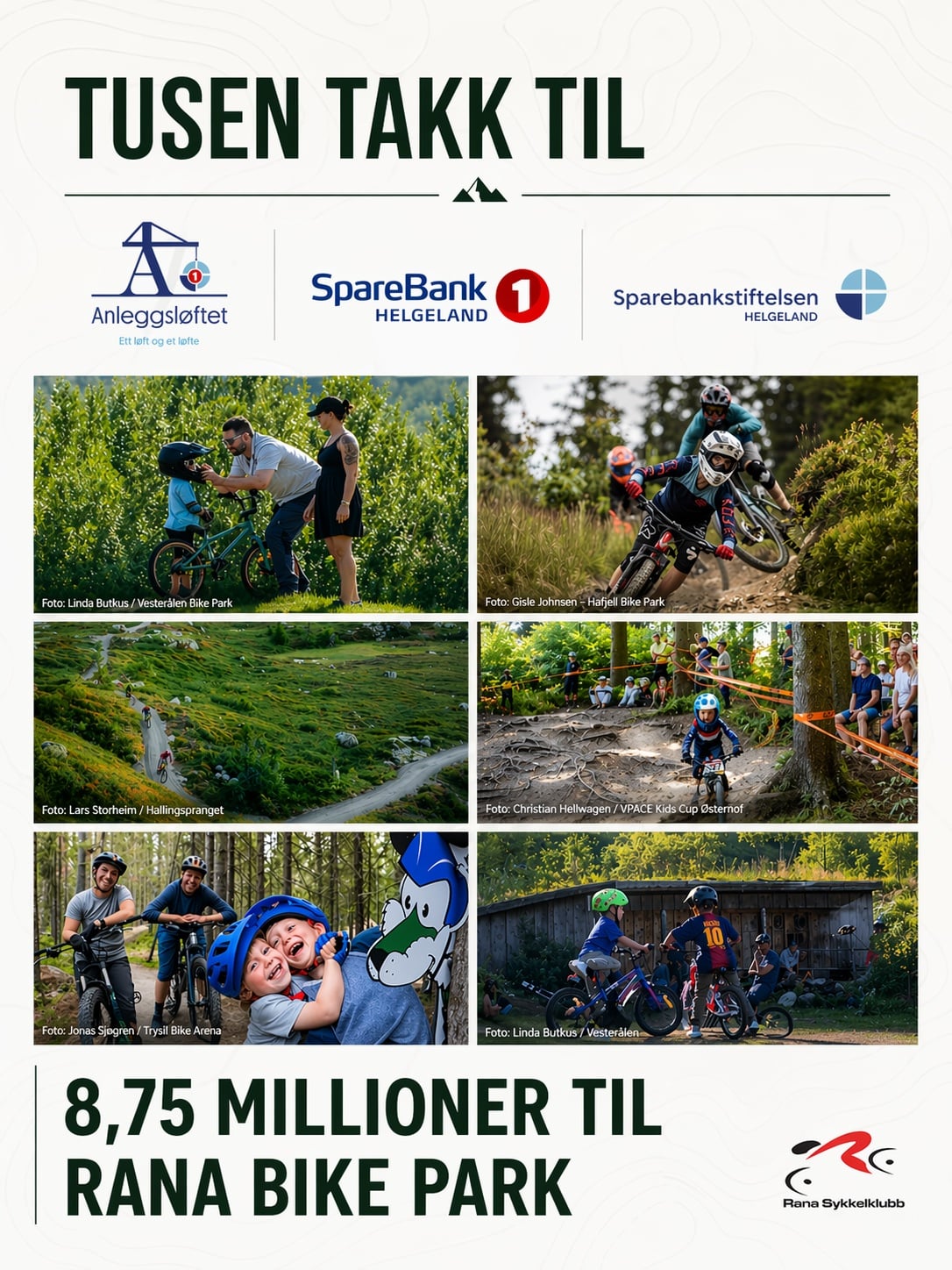 8,75 millioner kroner til Rana Bike Park!